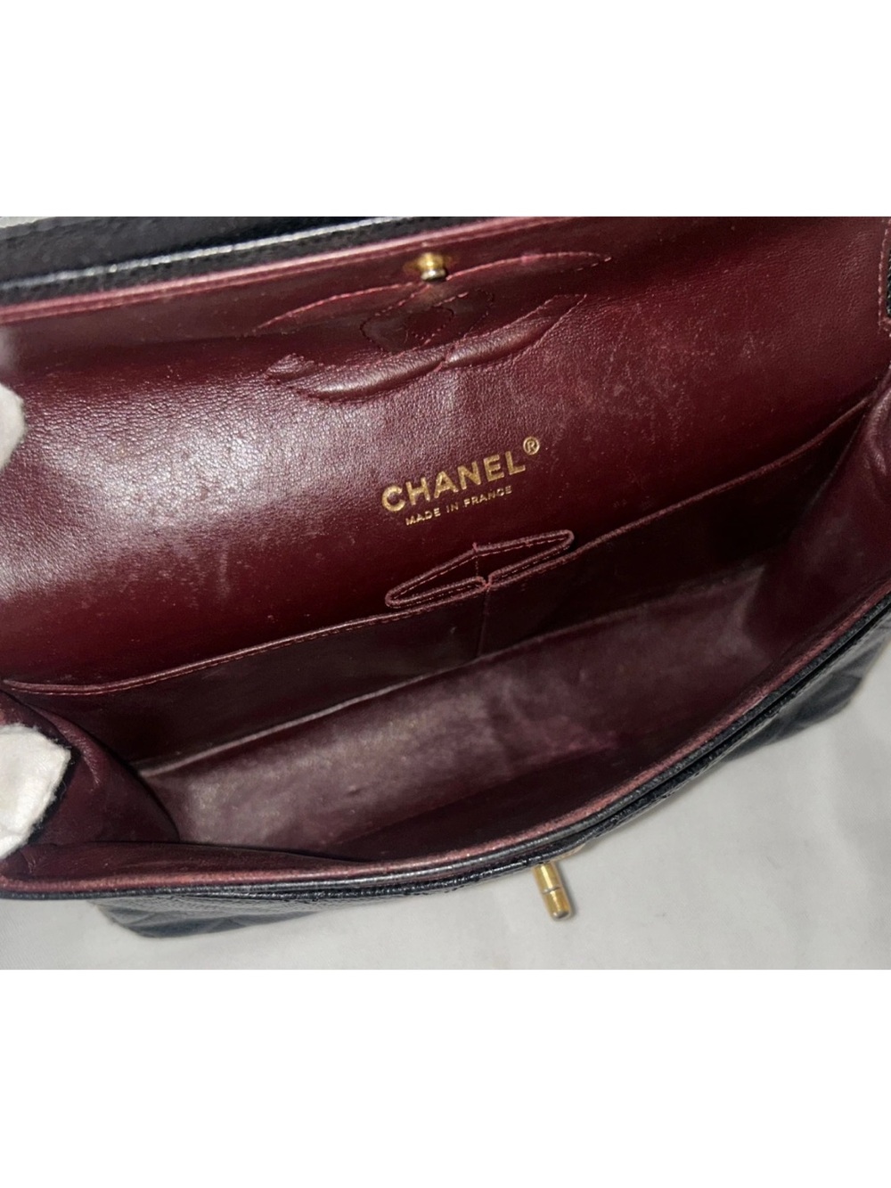 CHANEL Medium Classic Double Flap Caviar Quilted Handbag Black / Gold Hardware - Picture 13 of 16